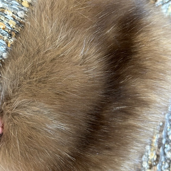 PEGGY JENNINGS vintage 2PC tweed suit with fur cuffs/collar, size 2. Never worn - Picture 10 of 11